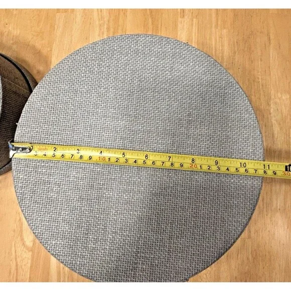 (2) IKEA KVARNVIK Round Nesting Storage Boxes Lids Gray Fabric 20023 1613 - Picture 5 of 8